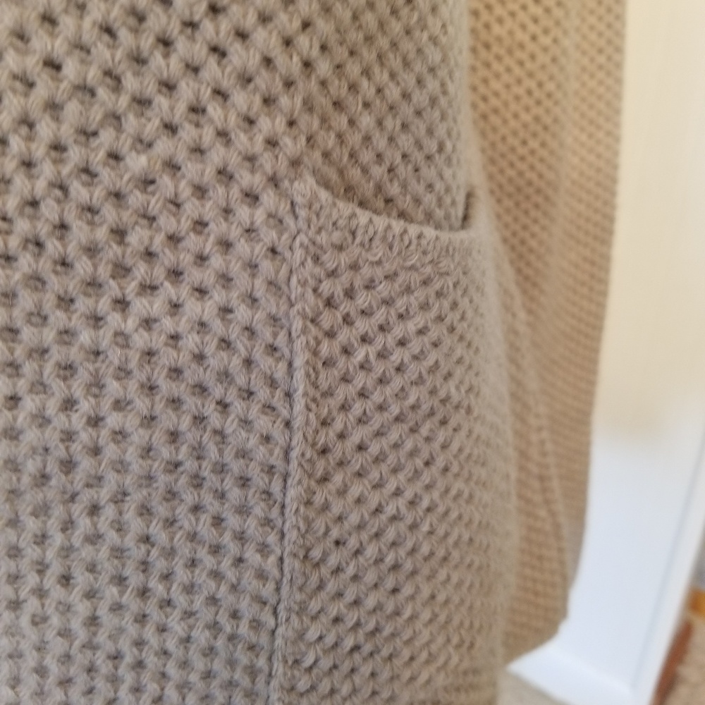 Light Grey Button Up Sweater Medium - image 3